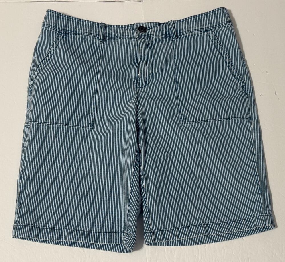 Tommy Bahama Denim Railroad Striped Utility Shorts, Size 6